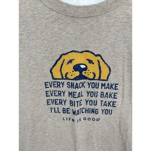 Life is Good Men's I'll Be Watching Dog Long Sleeve Crusher Tee, 3XL, NWT!!